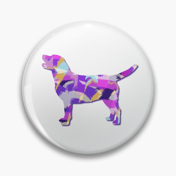 Item preview, Labrador Retriever Dog Silhouette Purple Pink Yellow Blue Design designed and sold by AMSonArt.
