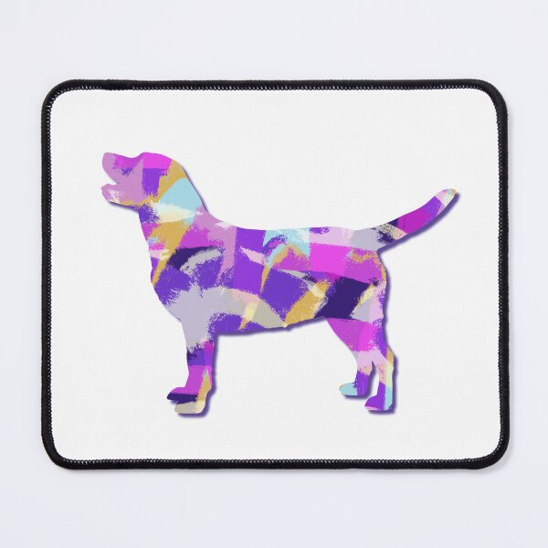 Item preview, Labrador Retriever Dog Silhouette Purple Pink Yellow Blue Design designed and sold by AMSonArt.