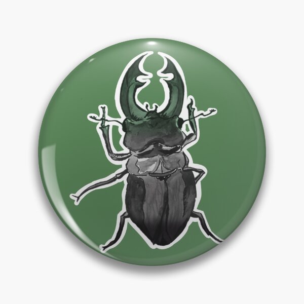 Item preview, Aromantic Pride Stag Beetle Ink Design designed and sold by felixgothcat.