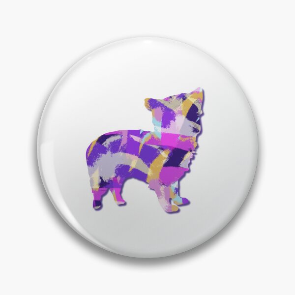 Item preview, Morkie Dog Silhouette Purple Pink Yellow Blue Design designed and sold by AMSonArt.