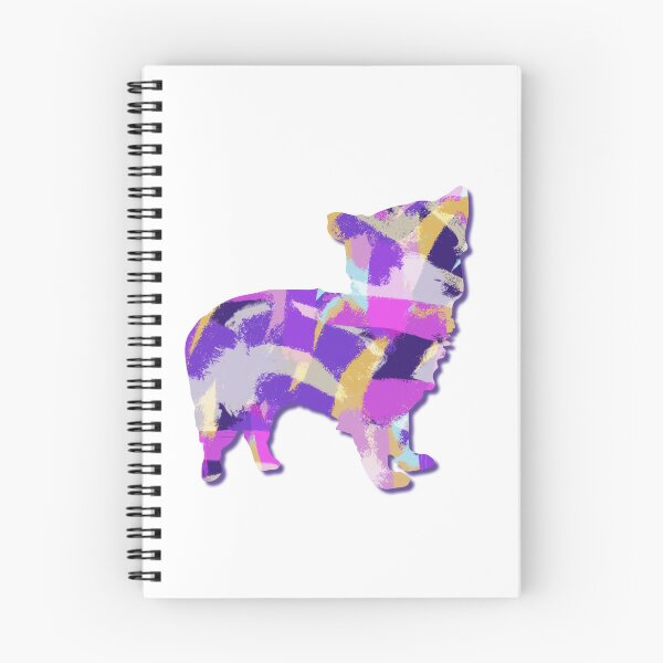 Item preview, Morkie Dog Silhouette Purple Pink Yellow Blue Design designed and sold by AMSonArt.