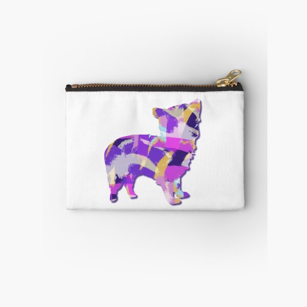 Item preview, Morkie Dog Silhouette Purple Pink Yellow Blue Design designed and sold by AMSonArt.