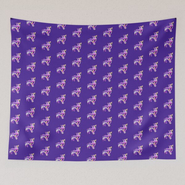 Item preview, Morkie Dog Silhouette Purple Pink Yellow Blue Design designed and sold by AMSonArt.