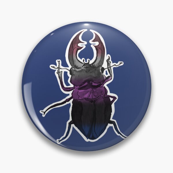 Item preview, Gender Fluid Stag Beetle Ink Design designed and sold by felixgothcat.