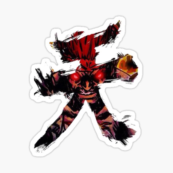 Akuma Taunt For Destruction | Sticker