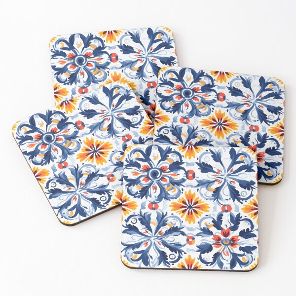 Item preview, Talavera Portuguese Patchwork Mexican Tiles designed and sold by Nightarcade.