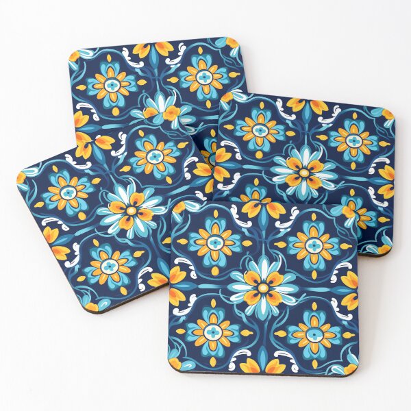Item preview, Talavera Portuguese Patchwork Mexican Tiles Blue designed and sold by Nightarcade.
