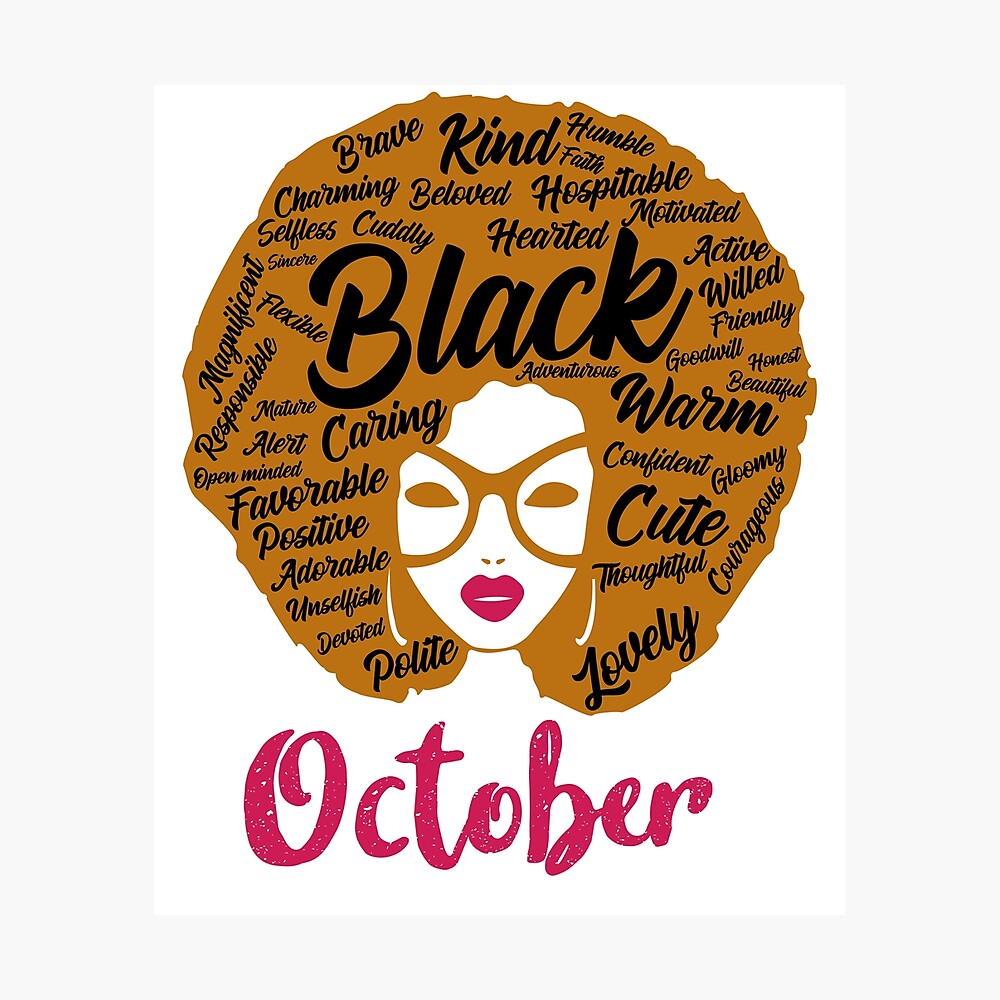 Black Queens Are Born In October T Shirt Gift Tee African American Woman Gift For Women Afro Centric Tee Happy Birthday October ay Metal Print By Larspat Redbubble