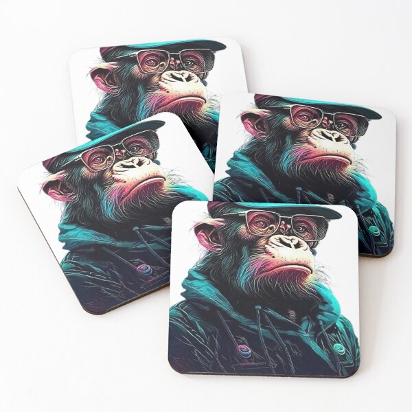 Item preview, Futuristic Monkey in Clothing and Baseball Cap - Digital Art Style designed and sold by PixelSpectrum.