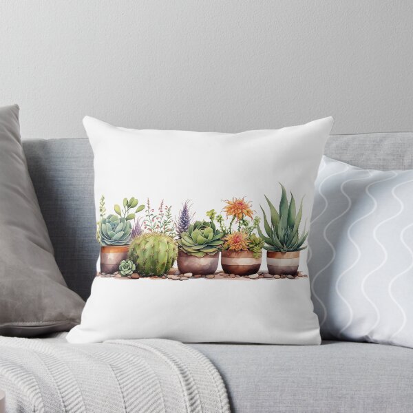 Item preview, Potted cactus plants in watercolors designed and sold by PatternWeird.