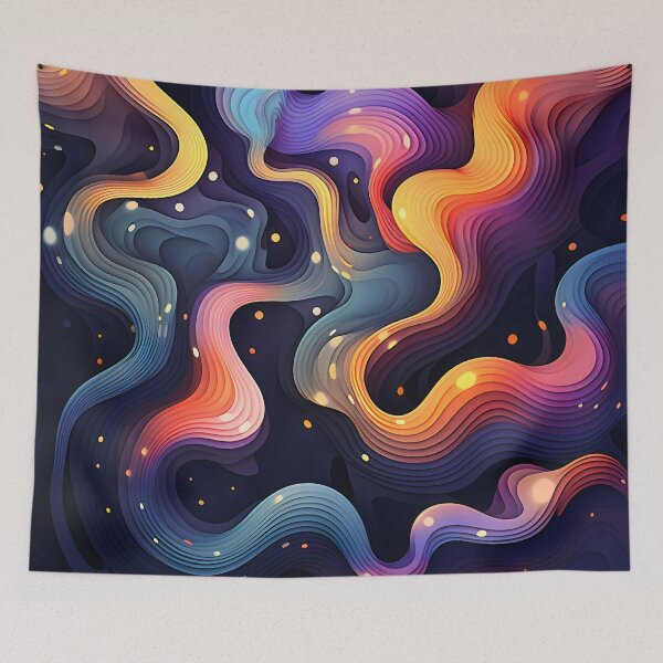 Item preview, Cosmic Voyage XI: A Psychedelic Abstract Composition in Vibrant Colors and Movement. designed and sold by InsaneLEDP.
