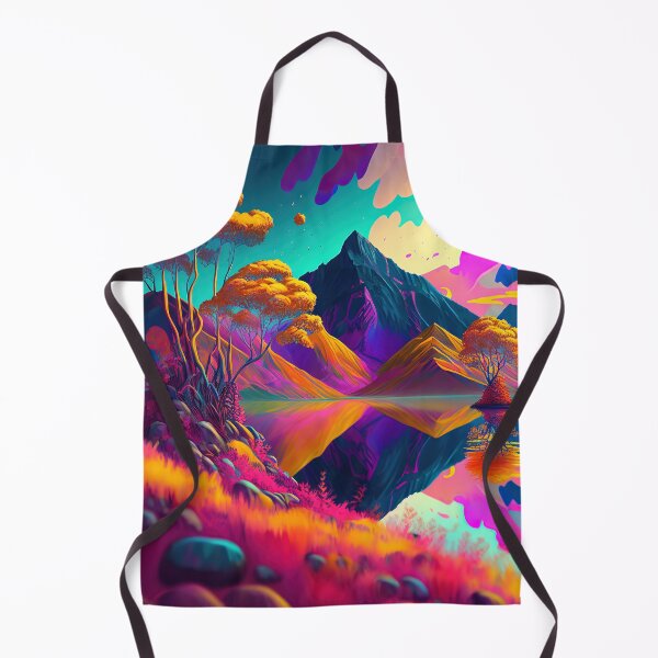 Item preview, Colorful Psychedelic Landscape Mountains designed and sold by Trippinink-.