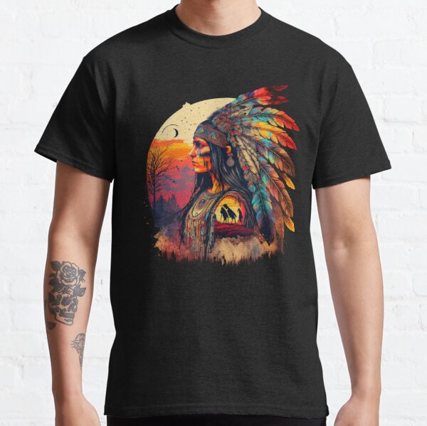 Native American, Beautiful Native American Women' Men's T-Shirt