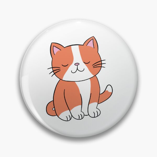 Item preview, Ginger smiling cat in cartoon kawaii style designed and sold by SatooDesign.