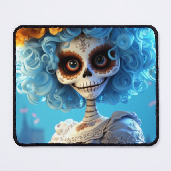 Item preview, Sky Blue Catrina: Honoring the Memory of Our Beloved Ones with Eternal Respect and the Beauty of the Blue Sky designed and sold by RetroRevivals.