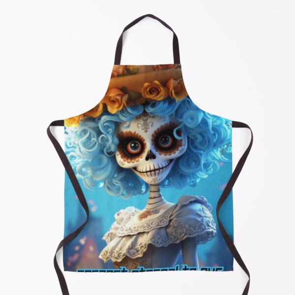 Item preview, Sky Blue Catrina: Honoring the Memory of Our Beloved Ones with Eternal Respect and the Beauty of the Blue Sky designed and sold by RetroRevivals.