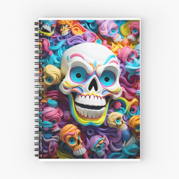 Item preview, Colorful Paper Art Skulls designed and sold by tropicaltee.
