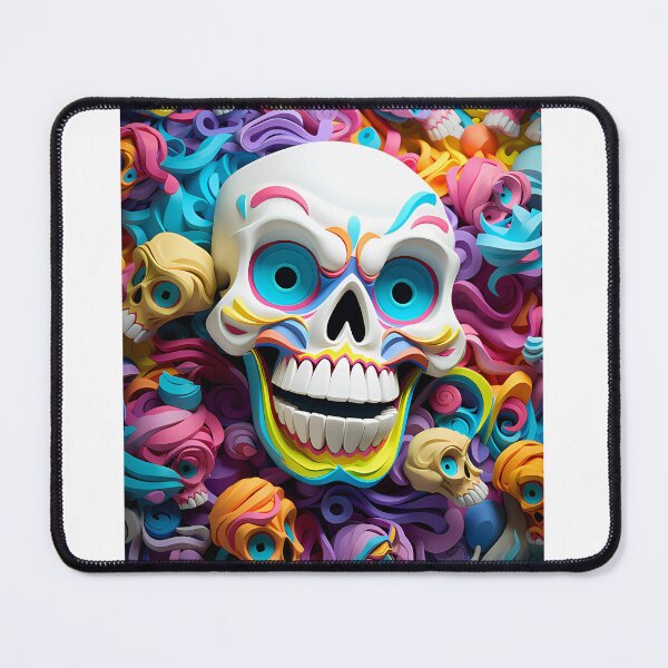 Item preview, Colorful Paper Art Skulls designed and sold by tropicaltee.
