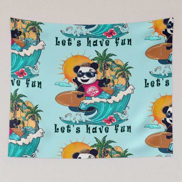 Item preview, Let's have fun , Summer Time , Panda having fun designed and sold by M3A Art.