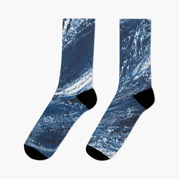 Item preview, Nature and landscapes, blue landscape, indigo wave, abstract sea designed and sold by anaozzart.