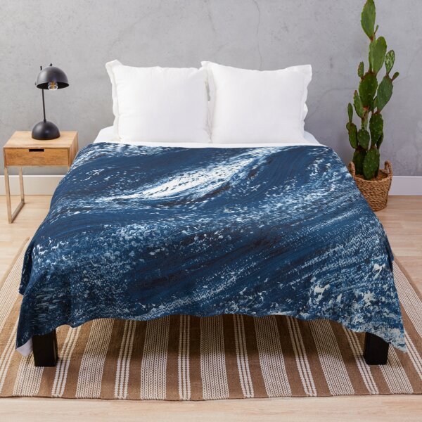 Item preview, Nature and landscapes, blue landscape, indigo wave, abstract sea designed and sold by anaozzart.