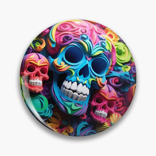 Item preview, Colorful Paper Skull  designed and sold by tropicaltee.