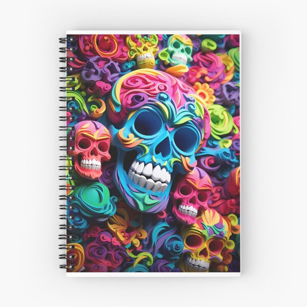 Item preview, Colorful Paper Skull  designed and sold by tropicaltee.