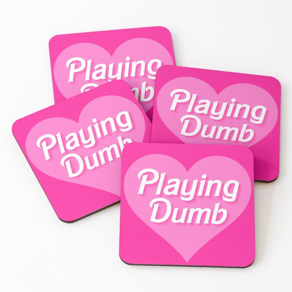 Item preview, pink aesthetic heart quote playing dumb designed and sold by Creative Brat Design Studio.