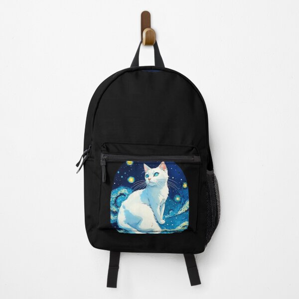 Item preview, Van gogh Starry Night White Cat  designed and sold by Vangoholic.