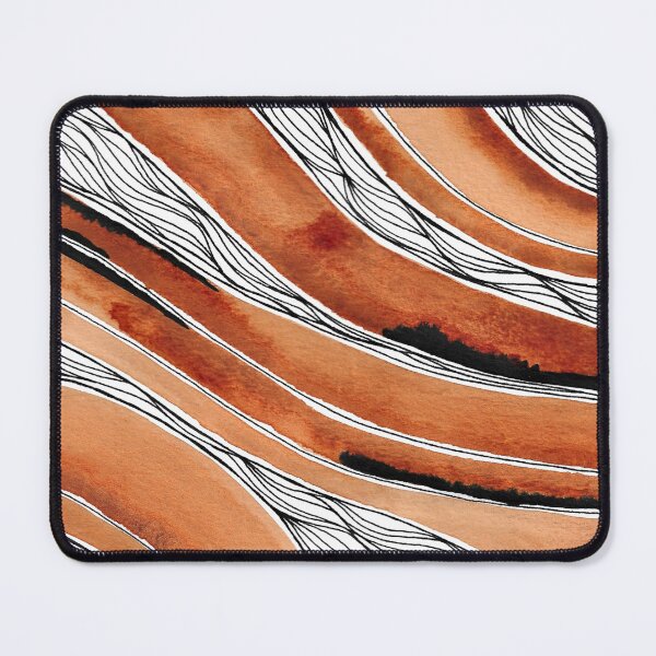 Item preview, Watercolor abstract lines brown black designed and sold by InspiringLines.