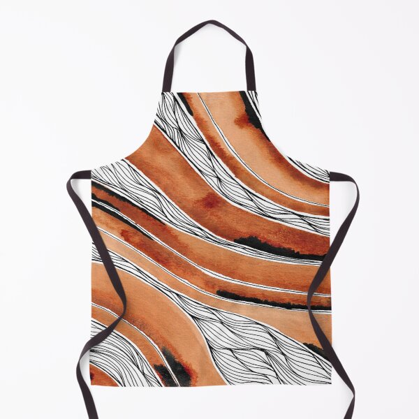 Item preview, Watercolor abstract lines brown black designed and sold by InspiringLines.