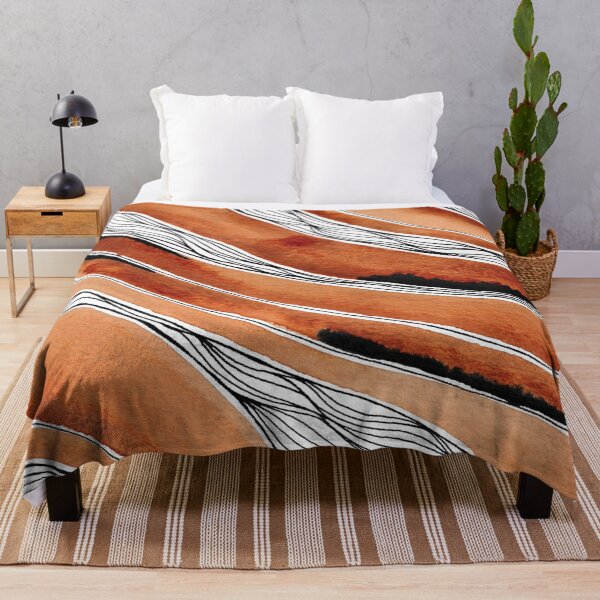 Item preview, Watercolor abstract lines brown black designed and sold by InspiringLines.