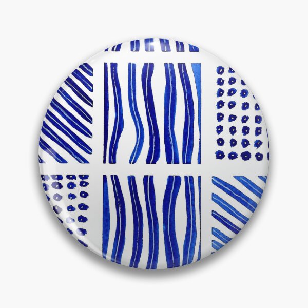 Item preview, Abstract watercolor blue lines and dots designed and sold by InspiringLines.