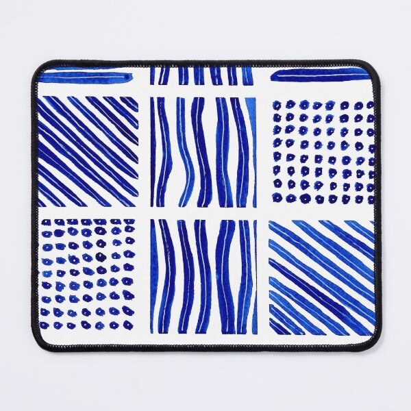 Item preview, Abstract watercolor blue lines and dots designed and sold by InspiringLines.