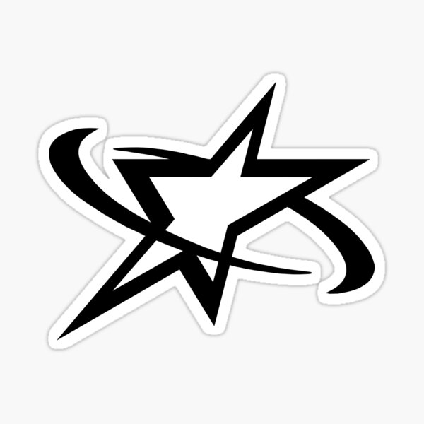 black y2k star Sticker for Sale by y2kdesignshop