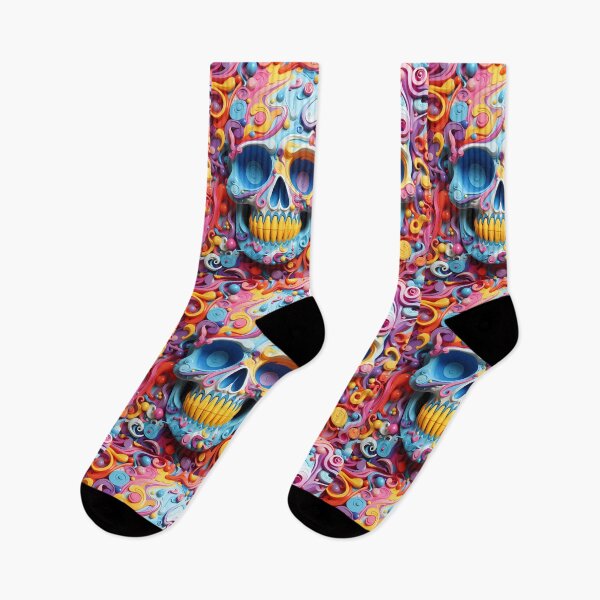 Item preview, Colorful Paper Skull designed and sold by tropicaltee.