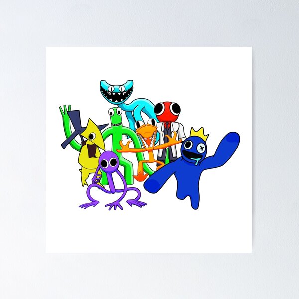 Green, orange and Blue rainbow friends characters  Canvas Print for Sale  by ismailalrawi