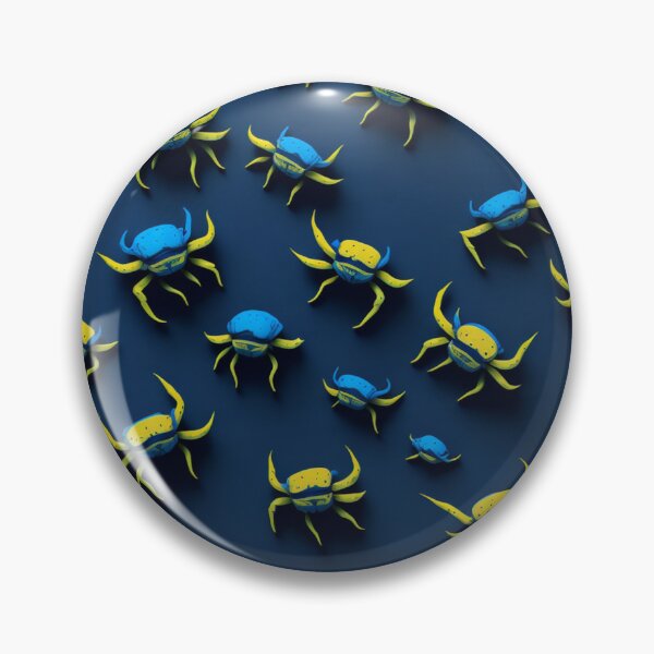 Item preview, Low Poly Blue Fiddler Crab Design Pattern Print  designed and sold by randomtdesigns.