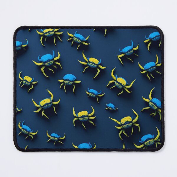 Item preview, Low Poly Blue Fiddler Crab Design Pattern Print  designed and sold by randomtdesigns.