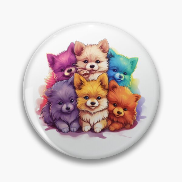 Item preview, Six Whimsical, Enchanting and Adorable Pomeranian Puppies designed and sold by CatDogBin.