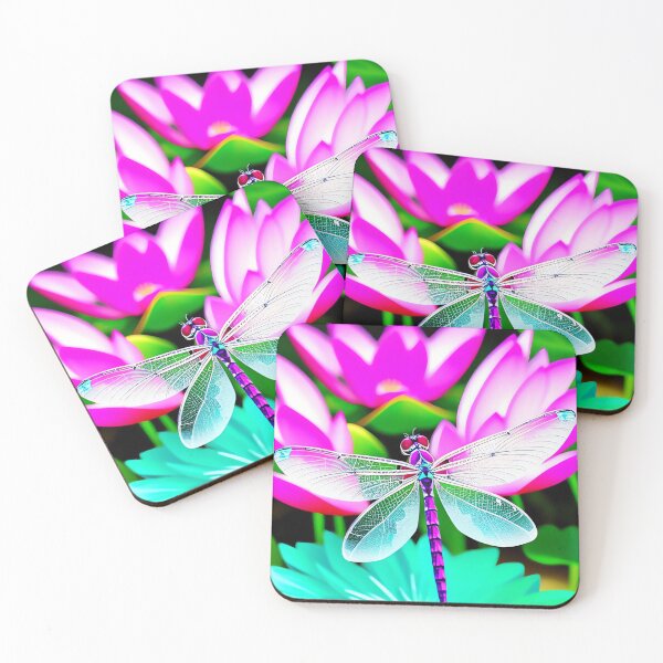 Item preview, Dragonfly and Sacred Lotus designed and sold by purplesensation.