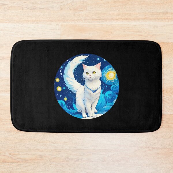 Item preview,  Van gogh Starry Night White Cat  designed and sold by Vangoholic.