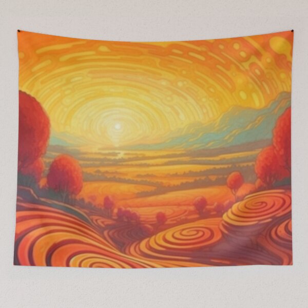 Item preview, Painting of spiral rolling hills designed and sold by SPECTRA005.