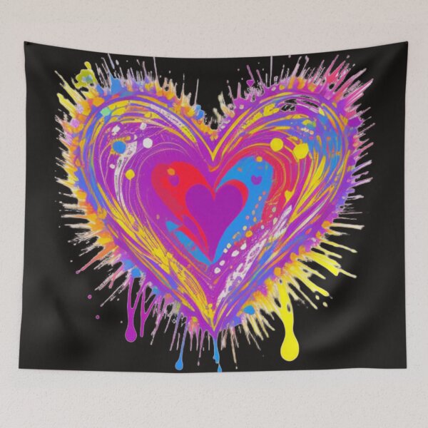Item preview, Dripping paint rainbow heart designed and sold by Roxburylane.