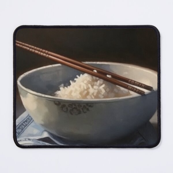 Item preview, Beautiful Oil painting of a bowl of white rice designed and sold by SPECTRA005.