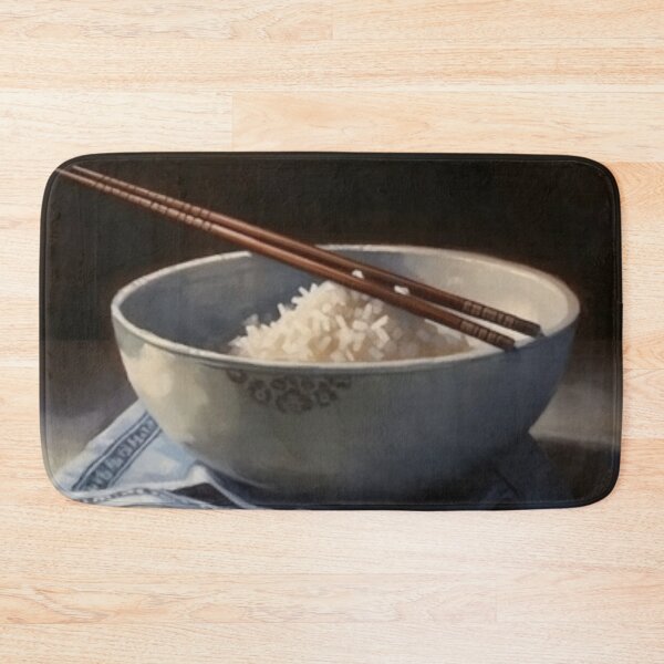 Item preview, Beautiful Oil painting of a bowl of white rice designed and sold by SPECTRA005.