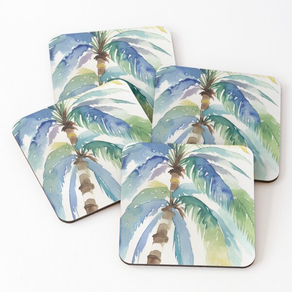 Item preview, palmera de hojas azules designed and sold by camchic.
