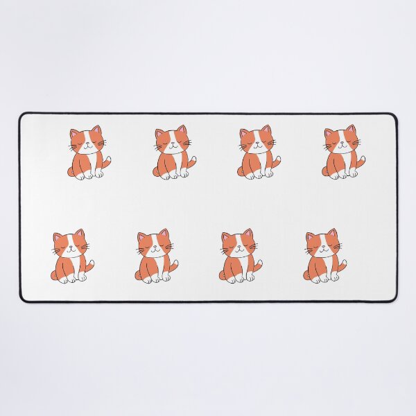 Aperçu de l'œuvre Motif de chats au gingembre dans un style kawaii de dessin animé créée et vendue par SatooDesign.