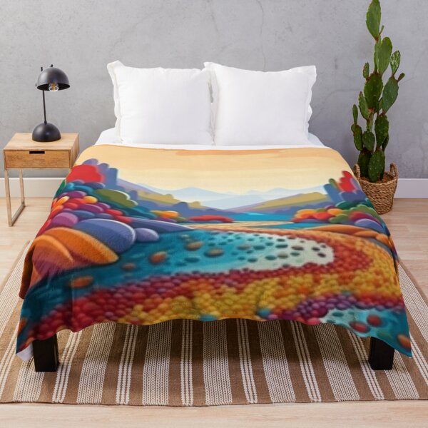 Item preview, Beautiful painting of colourful stone river designed and sold by SPECTRA005.