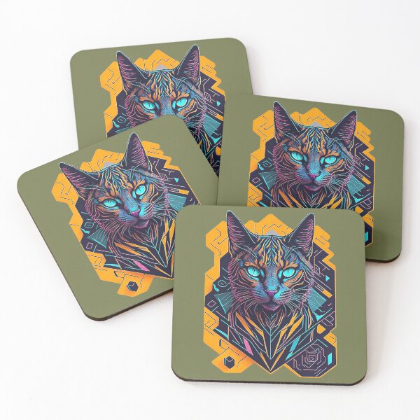 Item preview, Cyberpunk bengal cat designed and sold by Minpadesign.